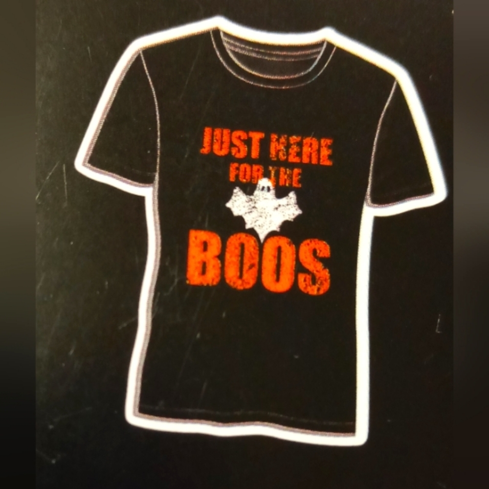 Mission Ridge Halloween T-shirt "Just Here For The Boos" , Size M NWT
